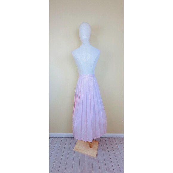 1980s Easy Pieces Pastel Pink Pleated Skirt / 80s / Skirt / Waist 26" - Picture 4 of 6